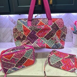 Vera Bradley Modern Melody Patchwork 3 piece Women's Bag Set